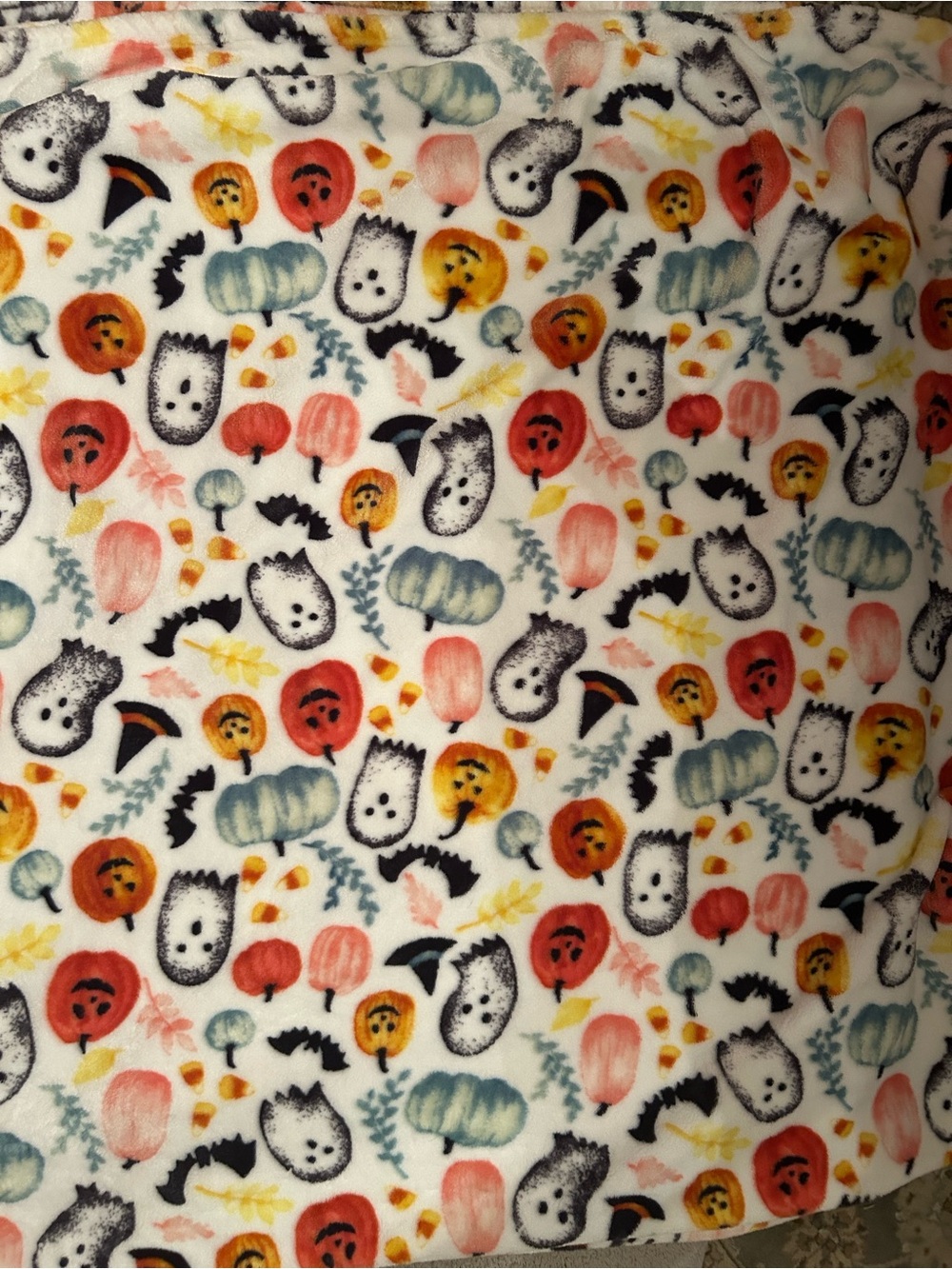Halloween ghost pumpkin candy corn the farmhouse blanket